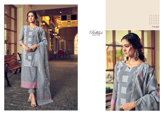 BelliZa Odhni 001-006 Wholesale Printed Cotton Dress Material